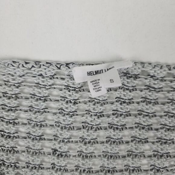 Helmut Lang Italian Yarn Crochet Sweater Size Small Bohemian - Picture 5 of 13